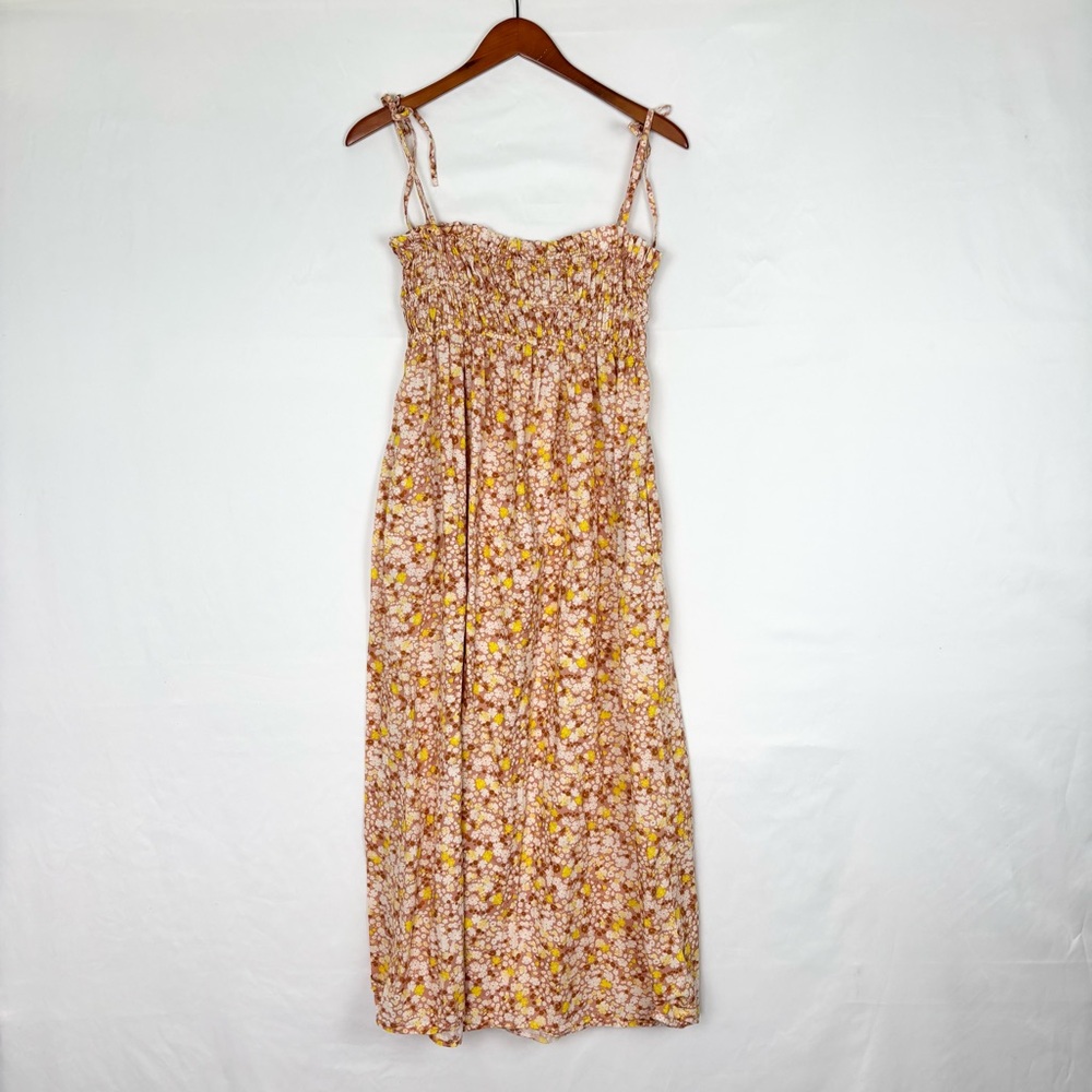 Maia Bergman Simone Floral‎ Tie Dress Cotton Size Small